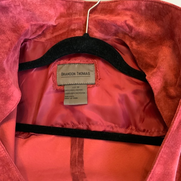 VINTAGE! Red Leather Wrap Top Size Medium - Picture 9 of 13